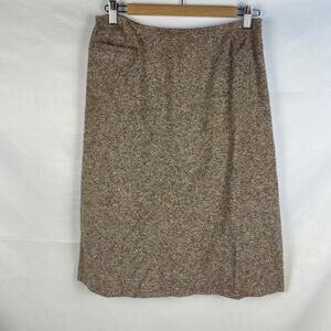 Vintage A-Line Tweed  Midi Length Skirt Academia Preppy‎ Cozy